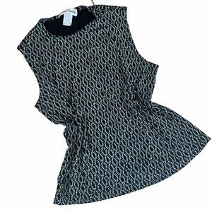 Vintage y2k Ronni Nicole Black Blue Glitter Metallic Sleeveless Top Size L